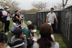 Peace Action in Okinawa - the 40th Okinawa old battlefield and base tour- held
