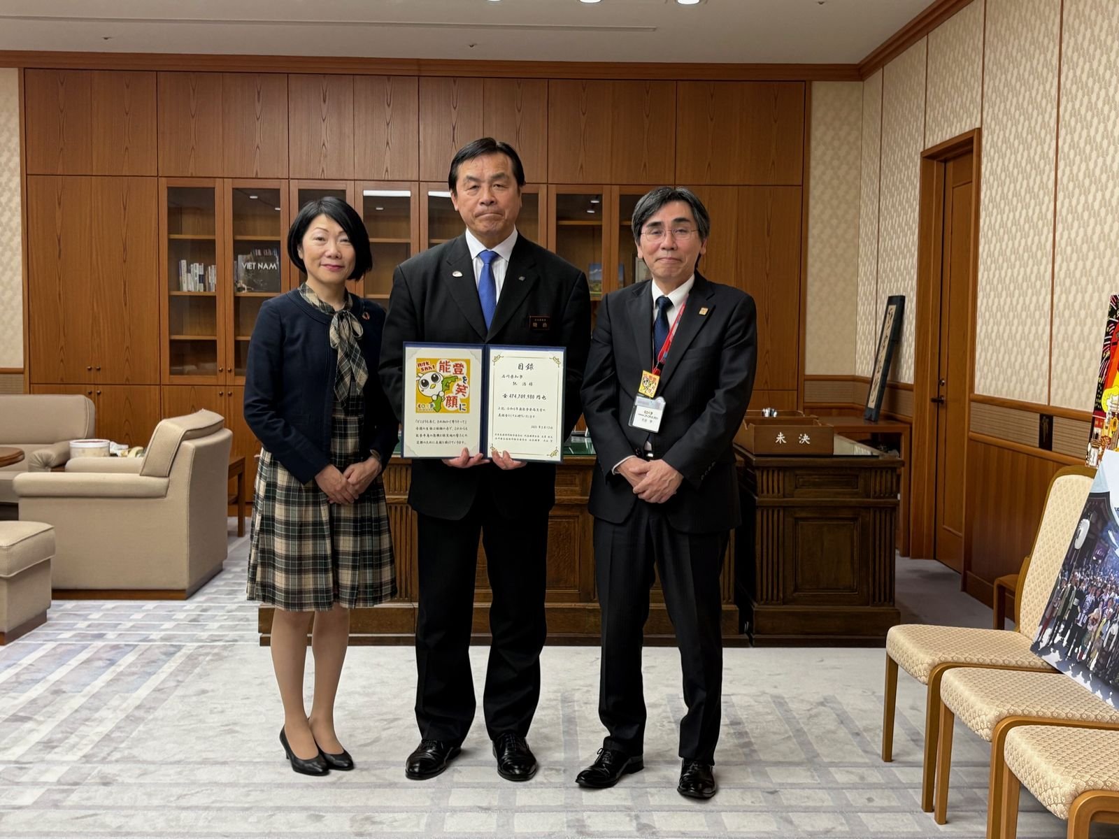 Consumer Co-ops Present Relief Funds to Ishikawa Prefecture for 2024 Noto Peninsula Earthquake and Oku-Noto Heavy Rains Disaster