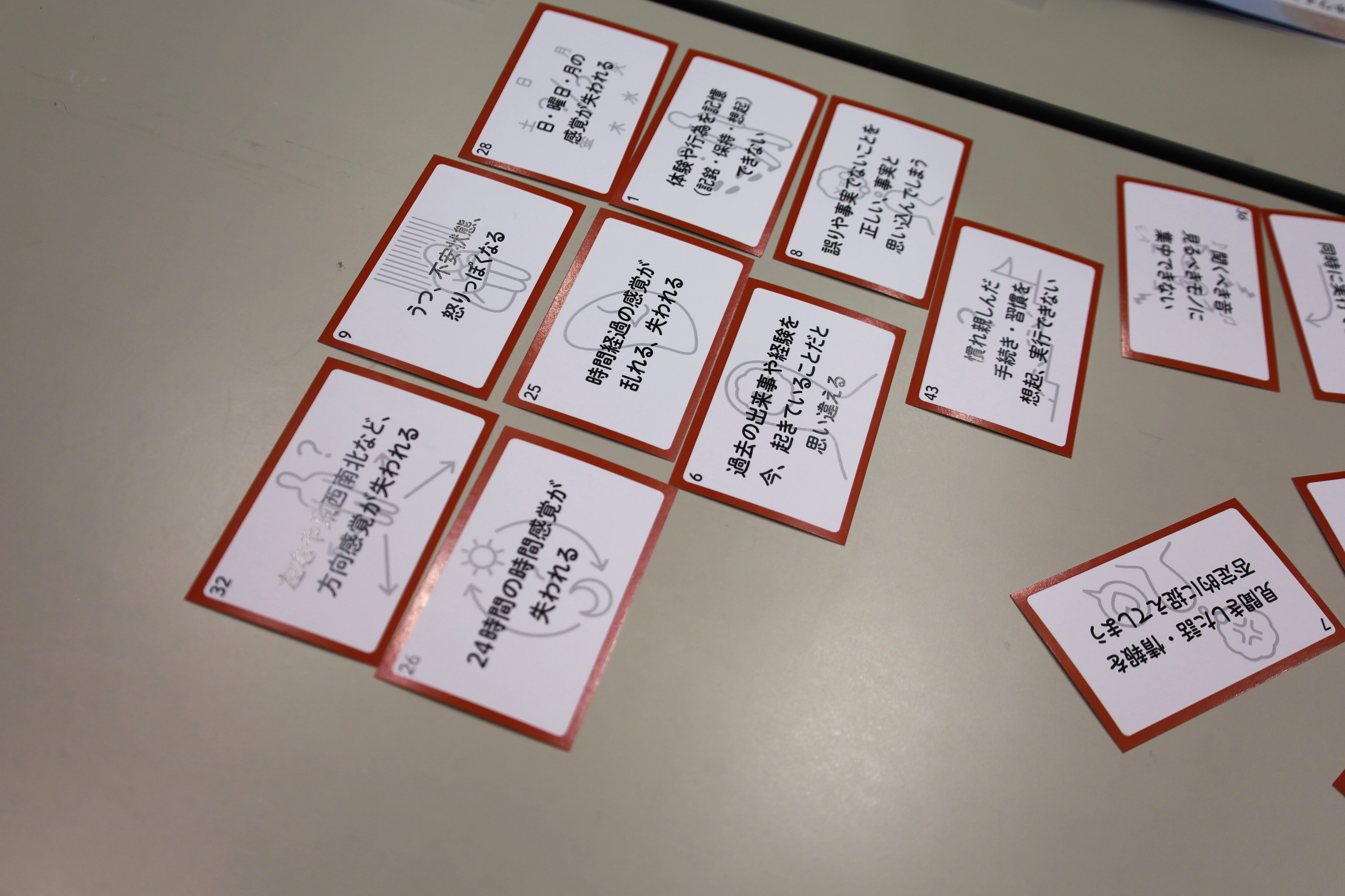 Cards describing the 
